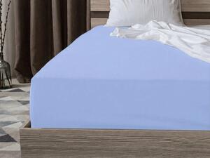 Cearsaf din bumbac cu elastic STANDARD 90 x 200 cm albastru