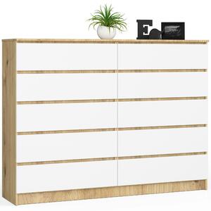Comodă Kurtinaitis 10SZ (Stejar artisan + Alb). Promo -16%. 1128682