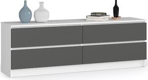 Comodă Kurtinaitis 4SZ (Alb + gri). Promo -20%. 1128694