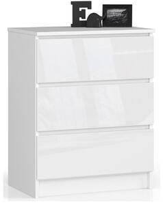 Comodă Kalista II (alb lucios). Promo -11%. 1128724