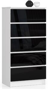 Comodă Kalista V (negru lucios). Promo -15%. 1128733