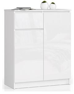 Comodă Kaveri (alb lucios). Promo -21%. 1128755