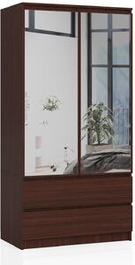 Dulap de haine Safwan II (wenge) (cu oglindă). Promo -16%. 1128795