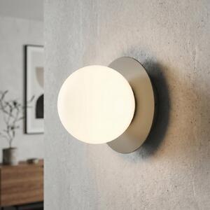 EMIBIG LIGHTING Aplică de perete Minerva, opal/bej, Ø 15 cm, sticlă/metal, E14, reglabil, Bej, Camera de zi / sufragerie, Sticlă, Modern, glob