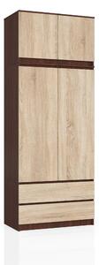 Dulap de haine Sagan (wenge + Stejar sonoma). Promo -20%. 1128808