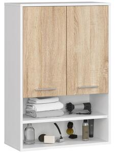 Dulap de baie suspendat Farid TYP 7 (Alb + Stejar sonoma). Promo -19%. 1128819