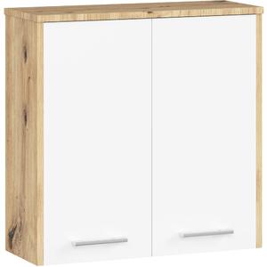 Dulap de baie suspendat Farid TYP5 (Stejar artisan + Alb). Promo -21%. 1128837