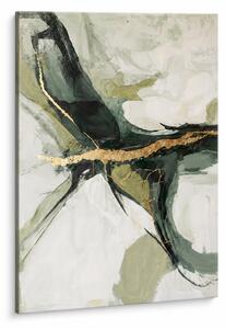 Tablou abstract cu detalii pictate manual pe pânză - 40x60 cm