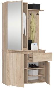 Mobilier hol Enteruno (stejar sonoma) (cu oglindă). Promo -17%. 1128861