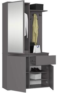 Mobilier hol Enteruno (gri grafit) (cu oglindă). Promo -22%. 1128863