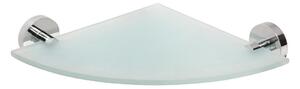 Sapho Sapho, X-ROUND E poliță de colț din sticlă 235x255mm, crom, XR603