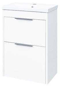 Mereo Mereo, Vigo, dulap baie cu chiuveta ceramica, 51 cm, alb, stejar, MER-CN310