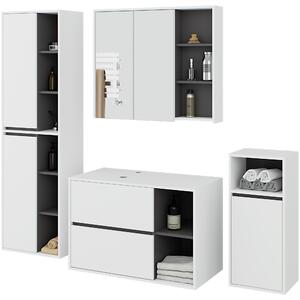 Set mobilier baie Vambos luxe (alb + grafit). Promo -18%. 1152128