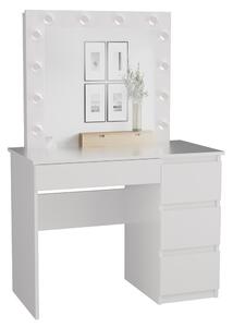 Măsuță de toaletă Micras 2 (alb) (D) (cu oglindă) (cu iluminat LED). 1132476