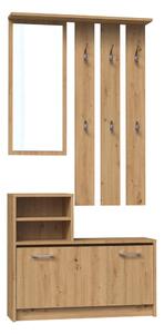 Set mobilier hol Vayan 1 (stejar artisan) (cu oglindă). Promo -17%. 1132524