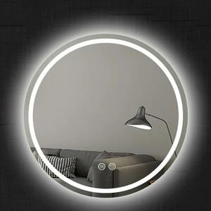 Oglinda rotunda 90 cm cu iluminare LED si dezaburire, Fluminia, Ando 900 mm