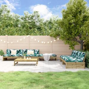 Set mobilier relaxare de grădină, 6 piese, lemn de pin tratat