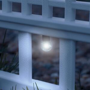 Garden of Eden - Gard solar cu LED, 58 x 36 x 3,5 cm, alb rece - 4 buc. set