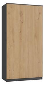 Dulap de haine Musecalo 3 (antracit + stejar artisan). Promo -21%. 1132738