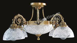 Lustra Dakar cu 5 Brate, Desing Clasic, Finisaj Bronz Antic - Bussy Lighting 3087-52-05K