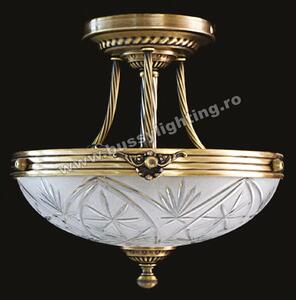 Lustra Dakar cu Diam 33 cm, Desing Clasic, Finisaj Bronz Antic - Bussy Lighting 3087-52-01K