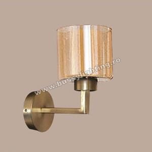 Aplica Carmine cu 1 Brat, Neo Clasic, Bronz Antichizat, Dublu Abajur - Bussy Lighting 3002-52-19
