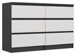 Comodă Musecalo 6 120 (antracit + alb). 1132807