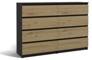 Comodă Musecalo 7 140 (antracit + stejar artisan). Promo -21%. 1132829