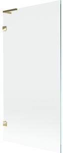 Mexen, Paravan de baie Mexen Lunar L cu 1 aripă 90 x 150 cm, transparent, auriu - 897L-090-000-50-00