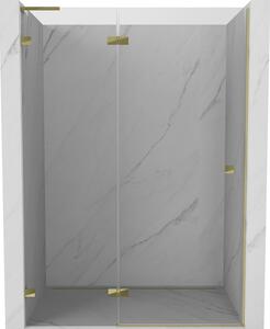 Mexen, Ușă de duș pivotantă Mexen Lunar L stânga 130 cm, transparentă, aurie - 834L-130-000-50-00-L