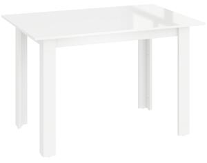 HOMCOM Masă Extensibilă pentru 4-6 Persoane cu Panouri Rabatabile, 120-160x80x78 cm, Alb Lucios | Aosom Romania