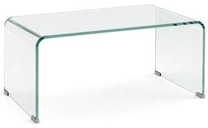 HOMCOM Măsuță din Sticlă Temperată Modernă pentru Living cu Design Monobloc, 80 x 45 x 35 cm, Transparent | Aosom Romania