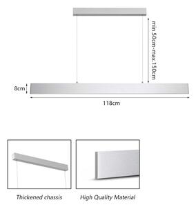 Lustră LED dimabilă pe cablu Brilagi SLIMLINE LED/40W/230V 3000-6000K argintiu + telecomandă