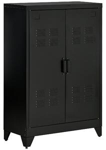 HOMCOM Dulapior Multifunctional cu 2 Usi Stil Industrial, Dulapior Metalic pentru Casa si Garaj - Gri | Aosom Romania
