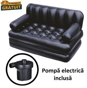 Canapea gonflabila Bestway, 2 locuri, cu pompa inclusa 186 x 145 x 64 cm