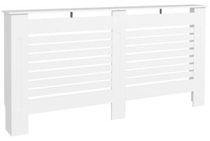 HOMCOM Mască de Calorifer cu Lamele și Raft din Lemn Alb 152x19x81 cm | Aosom Romania