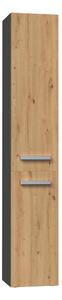 Dulap de baie Neltossa 14 (antracit + stejar artisan). Promo -18%. 1133017