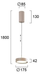 Lustră LED suspendată pe cablu DENVER LED/21W/230V bej