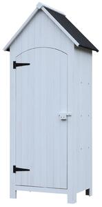 Outsunny Magazie de Scule de Gradina din Lemn Impermeabila cu Usi si Rafturi, 77.5x54.2x179.5 cm | Aosom Romania