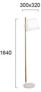Lampă de podea VIANA 1xE27/60W/230V alb/maro