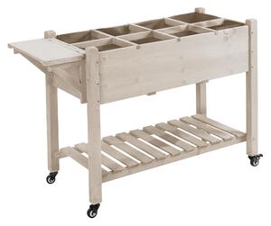 Outsunny Jardiniera din lemn pentru gradina, 123x54x74cm, maro | Aosom Romania