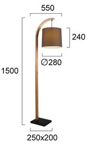 Lampă de podea HANA 1xE27/40W/230V maro