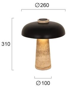 Lampă de masă LORA 3xG9/40W/230V negru/bej