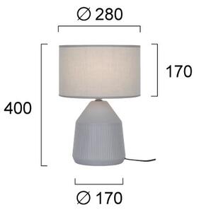 Lampă de masă DOLLY 1xE27/25W/230V gri