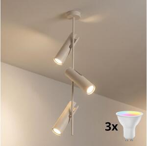 Brilagi - Candelabru LED RGBW reglabil pe tijă BRANCH 3xGU10/6,5W/230V bej