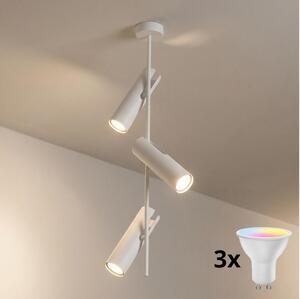Brilagi - Lustra LED RGBW reglabilă pe tijă BRANCH 3xGU10/6,5W/230V albă