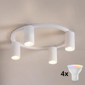 Brilagi - Plafonieră LED RGBW reglabilă SELE 4xGU10/6,5W/230V albă