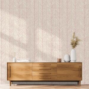 Fototapet model chevron roz delicat