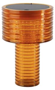 Lampă de masă portocalie din plastic, cu LED, reîncărcabilă solar, IP44 - Ambar