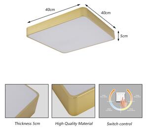 Brilagi - Plafonieră LED POOL, 36W, 230V, 3000/4000/6000K, 40x40 cm, auriu